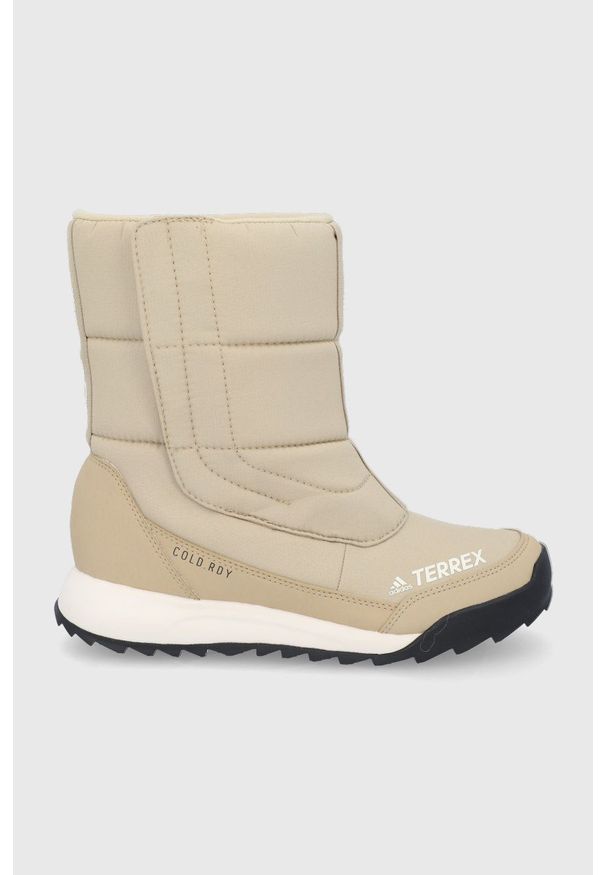adidas Performance - Śniegowce Terrex Choleah Boot. Nosek buta: okrągły. Zapięcie: rzepy. Kolor: beżowy. Materiał: guma