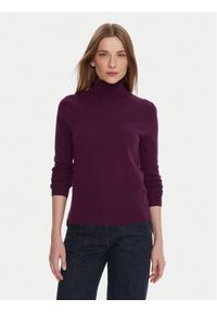 United Colors of Benetton - United Colors Of Benetton Golf 1002D2348 Fioletowy Regular Fit. Typ kołnierza: golf. Kolor: fioletowy. Materiał: wełna #1