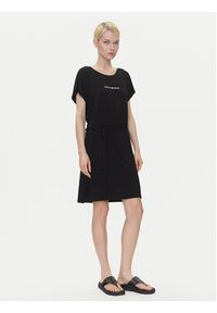 Emporio Armani Sukienka codzienna EW000783 AF12192 UC001 Czarny Regular Fit. Okazja: na co dzień. Kolor: czarny. Materiał: wiskoza. Typ sukienki: proste. Styl: casual #5