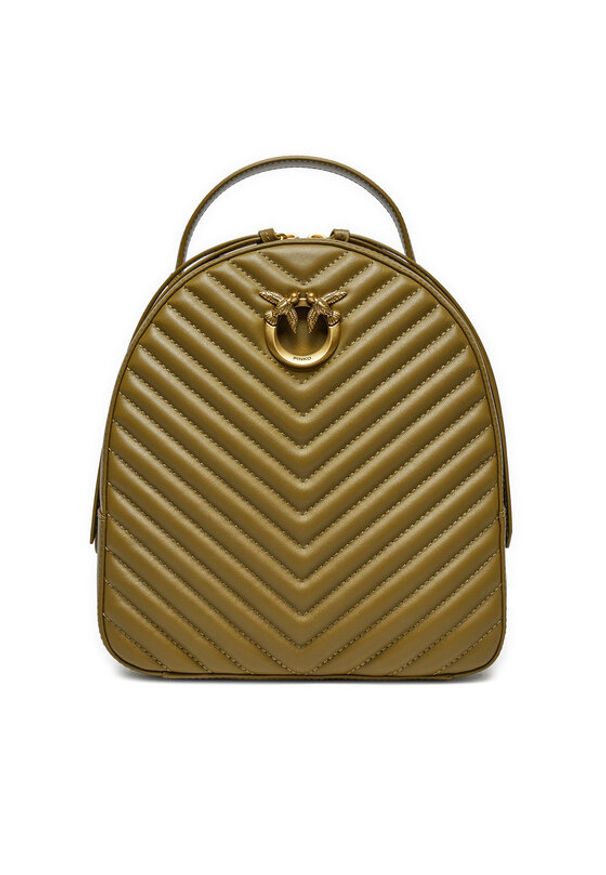 Pinko - PINKO Plecak Love Click Classic Backpack . AI 24-25 PLTT 102530 A1J2 Khaki. Kolor: brązowy. Materiał: skóra