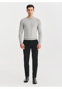 Pako Lorente - PAKO LORENTE – Szary bawełniany sweter z kaszmirem. Okazja: na co dzień. Kolor: szary. Materiał: bawełna, kaszmir. Sezon: jesień. Styl: casual #5