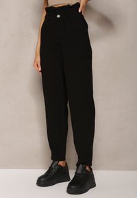 Renee - Czarne Klasyczne Spodnie z Elastyczną Talią Paper Bag Targea. Stan: podwyższony. Kolor: czarny. Styl: klasyczny #2