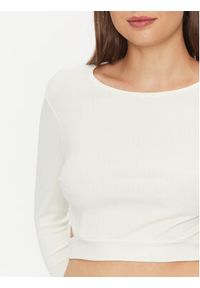 only - ONLY Bluzka 15293922 Biały Slim Fit. Kolor: biały. Materiał: bawełna