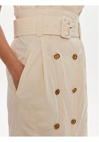 TwinSet - TWINSET Sukienka codzienna 241TT2050 Beżowy Regular Fit. Okazja: na co dzień. Kolor: beżowy. Materiał: bawełna. Typ sukienki: proste. Styl: casual #3