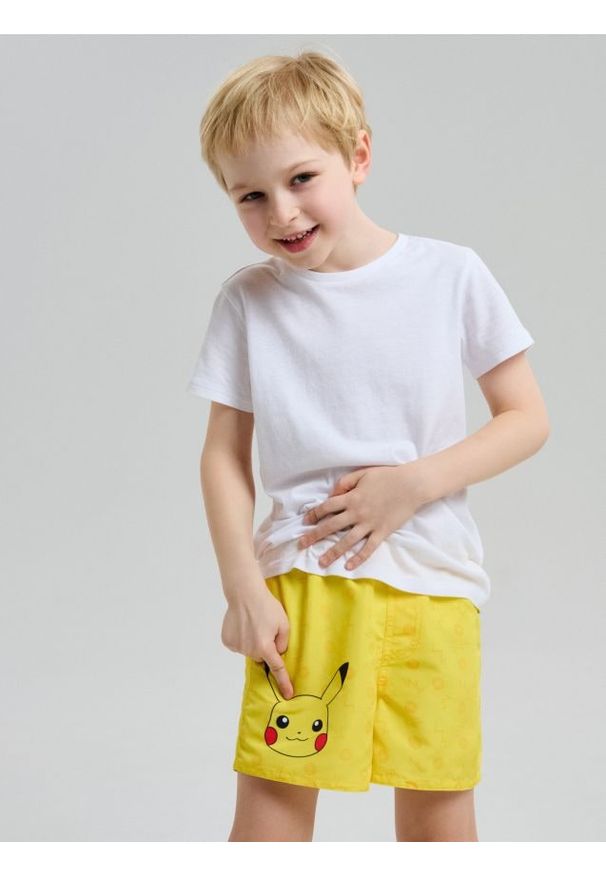 Sinsay - Szorty kąpielowe Pokémon - żółty. Kolor: żółty