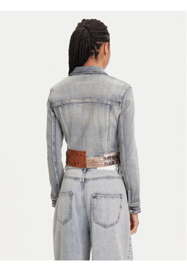 Miss Sixty Kurtka jeansowa 6S1WJ50100 Niebieski Slim Fit. Kolor: niebieski. Materiał: bawełna