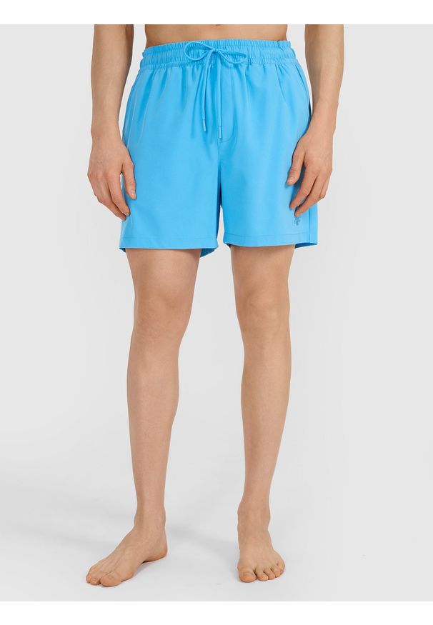 4f - 4F Spodenki plażowe męskie - niebieskie XL. Kolor: niebieski. Materiał: włókno, materiał, syntetyk