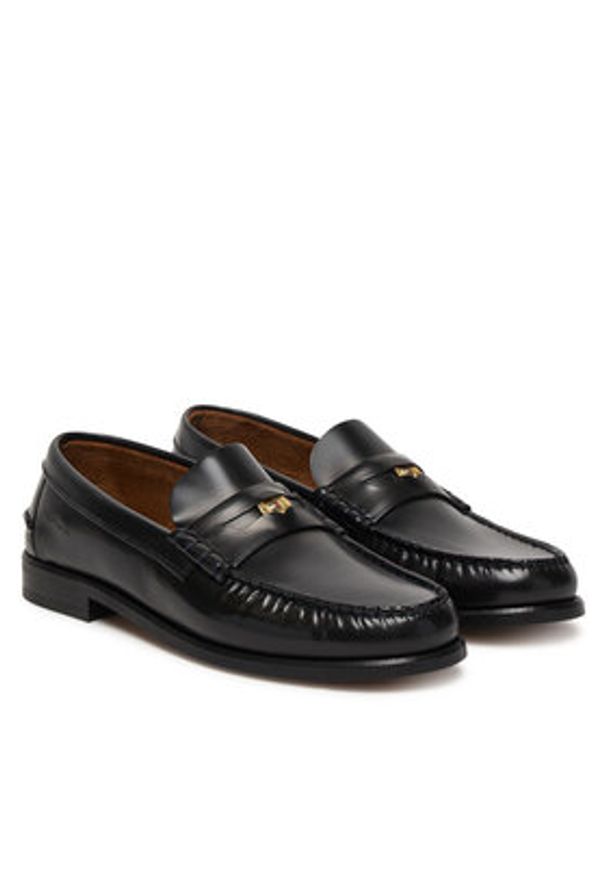 TOMMY HILFIGER - Tommy Hilfiger Mokasyny Hilfiger Penny Patent Lth Loafer FM0FM05687 Granatowy. Kolor: niebieski. Materiał: skóra