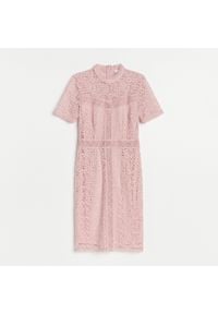 Reserved - Koronkowa sukienka mini - Różowy. Kolor: różowy. Materiał: koronka. Długość: mini #1