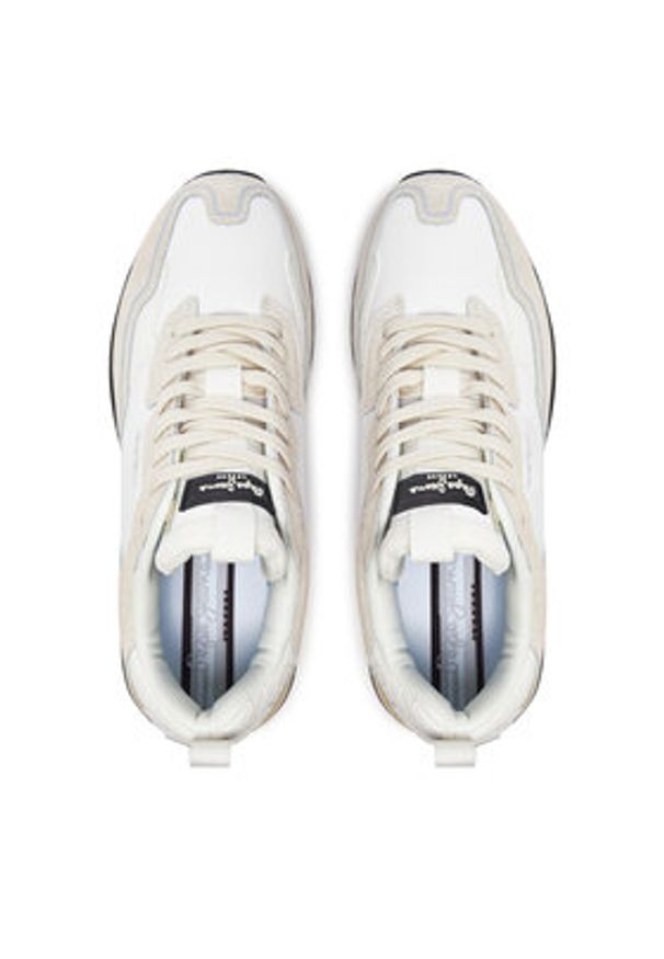Pepe Jeans Sneakersy PLS60012 Biały. Kolor: biały. Materiał: skóra, zamsz