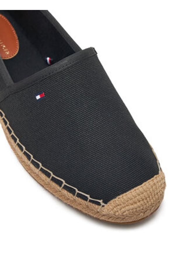 TOMMY HILFIGER - Tommy Hilfiger Espadryle Flag Canvas Espadrille FW0FW08541 Czarny. Kolor: czarny. Materiał: materiał