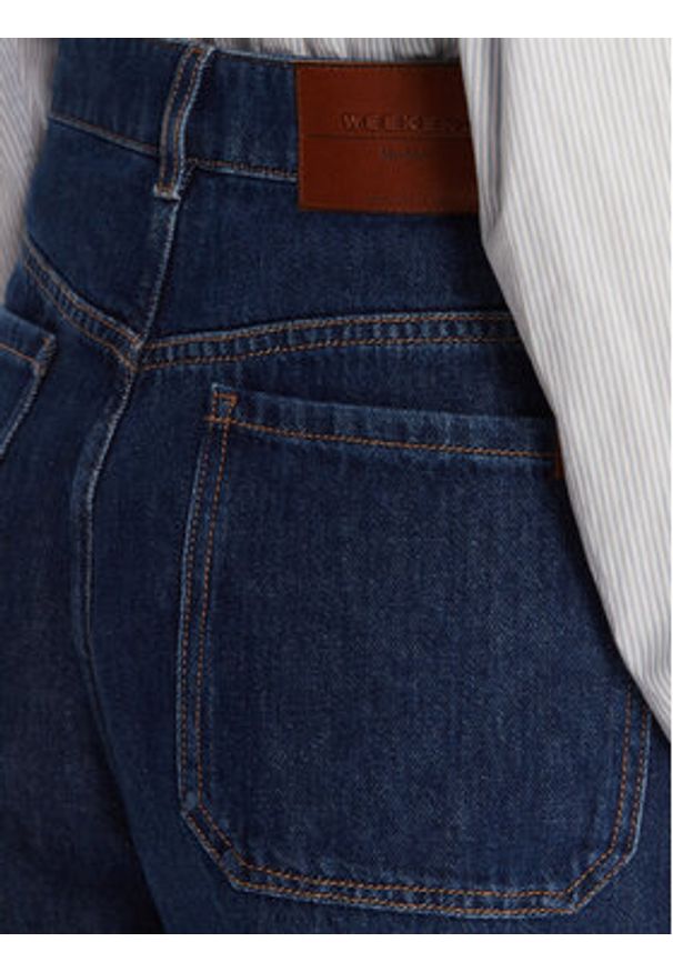 Weekend Max Mara Jeansy Ciro 2525186042 Granatowy Wide Leg. Kolor: niebieski