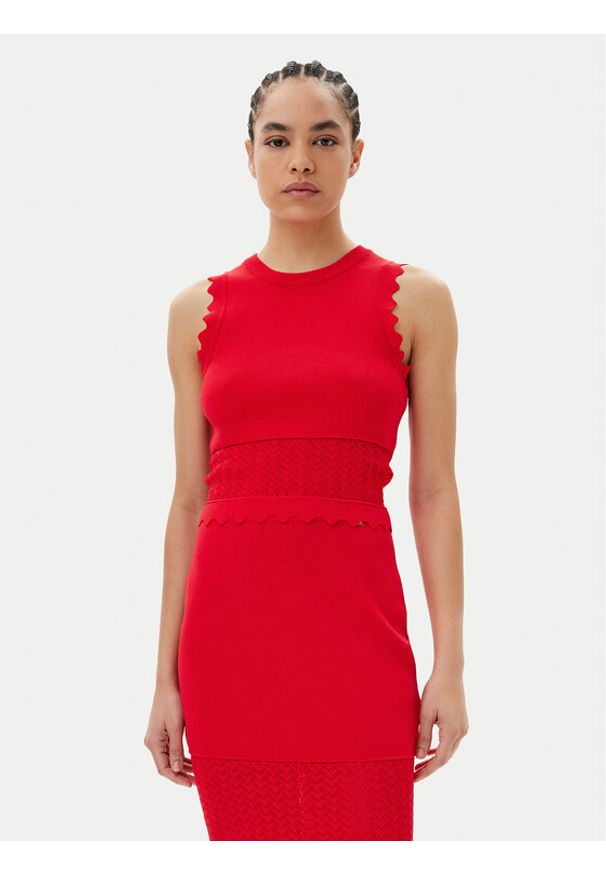 Gaudi Top 511FD43007 Czerwony Slim Fit. Kolor: czerwony. Materiał: syntetyk