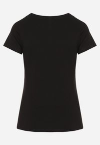 Born2be - Czarny T-shirt Bawełniany z Nadrukiem Rusolia. Okazja: na spotkanie biznesowe, do pracy, na co dzień. Kolor: czarny. Materiał: bawełna. Wzór: nadruk. Styl: casual, klasyczny, biznesowy #4