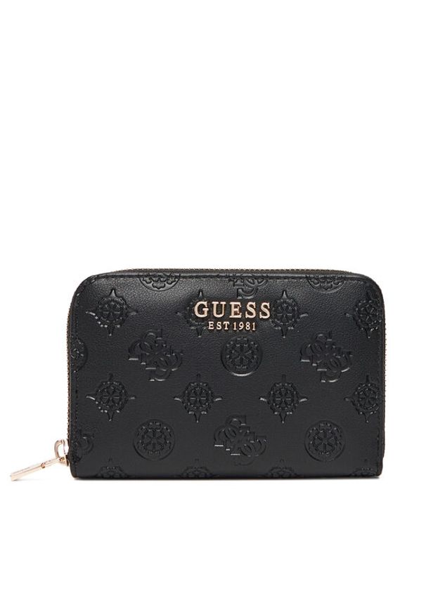 Guess Duży Portfel Damski Phoebe Slg SWPD96 65140 Czarny. Kolor: czarny. Materiał: skóra