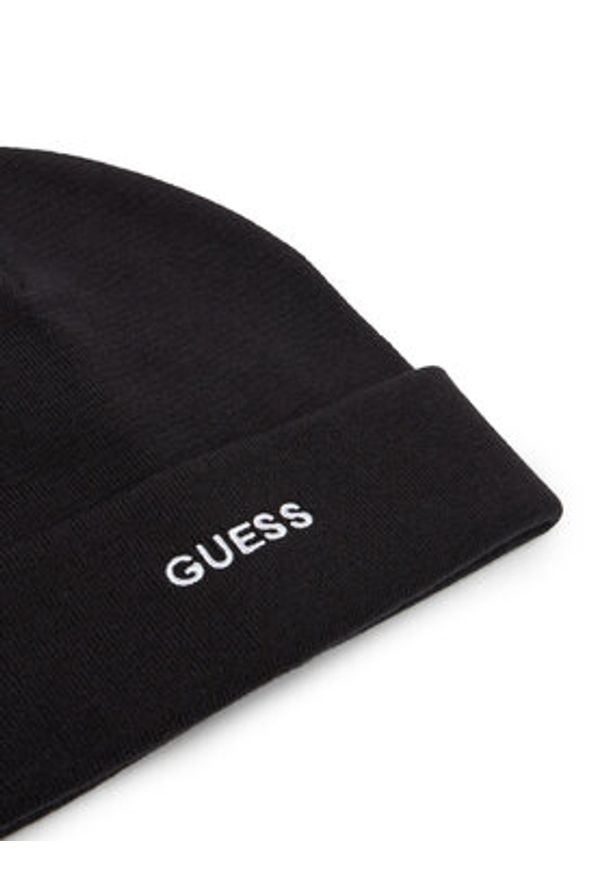 Guess Czapka AM9458 VIS01 Czarny. Kolor: czarny. Materiał: materiał