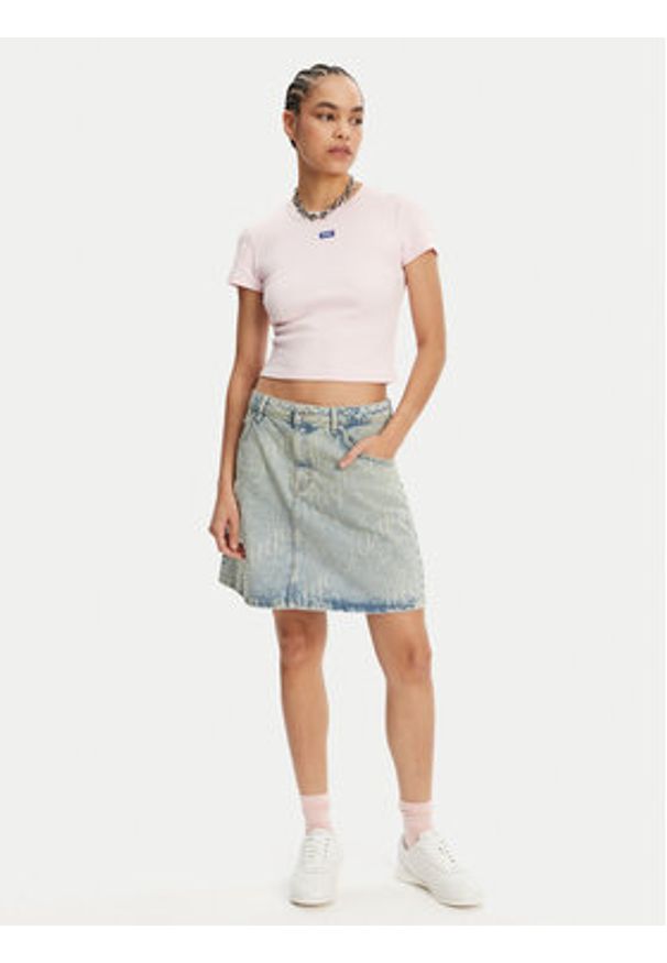 Hugo - HUGO Spódnica jeansowa Gami 50534755 Niebieski Regular Fit. Kolor: niebieski. Materiał: bawełna