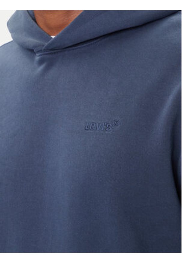 Levi's® Bluza Authentic A8435-0020 Niebieski Relaxed Fit. Kolor: niebieski. Materiał: bawełna