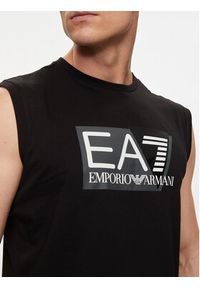 EA7 Emporio Armani T-Shirt 3DPT80 PJ02Z 1200 Czarny Regular Fit. Kolor: czarny. Materiał: bawełna