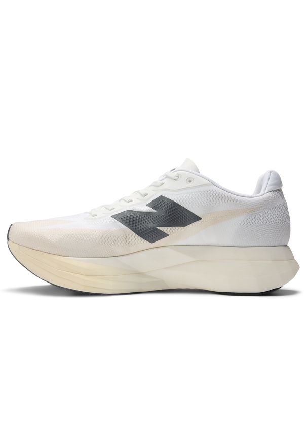 Buty męskie New Balance FuelCell SC Elite V5 MRCELLD5 – białe. Kolor: biały. Materiał: materiał, syntetyk. Szerokość cholewki: normalna. Sport: bieganie, fitness