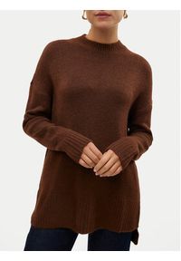 Vero Moda Sweter 10269229 Brązowy Loose Fit. Kolor: brązowy. Materiał: syntetyk #2