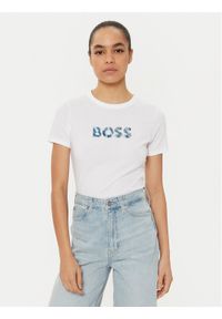 BOSS T-Shirt C_Elogo 50535322 Biały Regular Fit. Kolor: biały. Materiał: bawełna #1