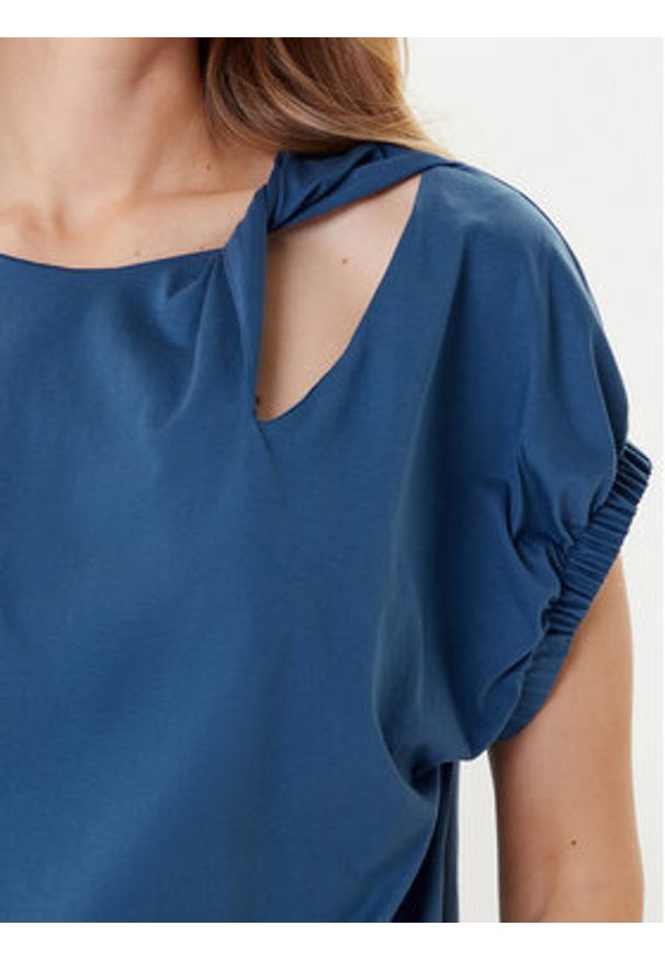 United Colors of Benetton - United Colors Of Benetton Bluzka 3J5CD109V Granatowy Relaxed Fit. Kolor: niebieski. Materiał: bawełna