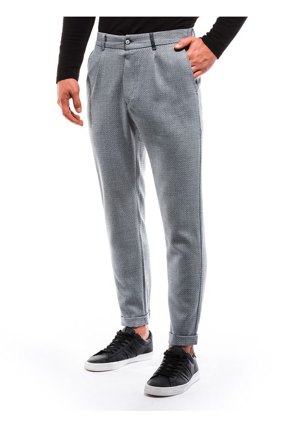 Szare spodnie Ombre Clothing casualowe, na co dzień