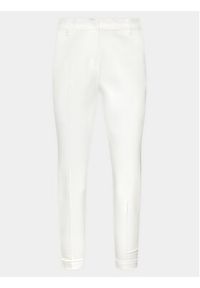 Sisley Chinosy 4ED4LF00R Biały Slim Fit. Kolor: biały. Materiał: bawełna