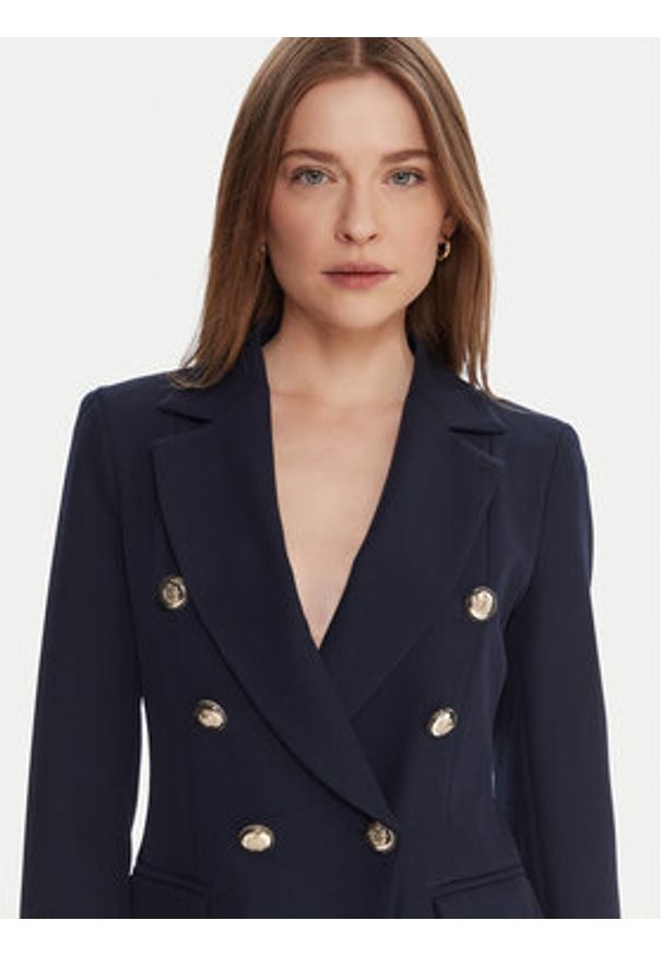 Maryley Marynarka 25IB139/43BL Granatowy Regular Fit. Kolor: niebieski. Materiał: syntetyk