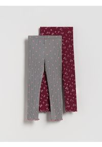 Reserved - Bawełniane legginsy 2 pack - wielobarwny. Materiał: bawełna