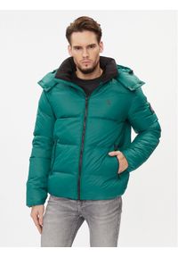 Calvin Klein Jeans Kurtka puchowa Essentials J30J323468 Zielony Regular Fit. Kolor: zielony. Materiał: puch