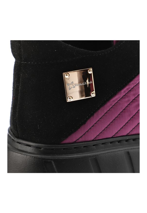 Różowe Sneakersy Maciejka Eleganckie Obuwie Damskie. Okazja: na co dzień. Kolor: różowy. Wzór: kolorowy. Obcas: na platformie. Styl: elegancki