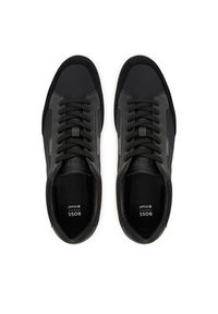 BOSS Sneakersy Nitan 50548864 Czarny. Kolor: czarny. Materiał: zamsz, skóra