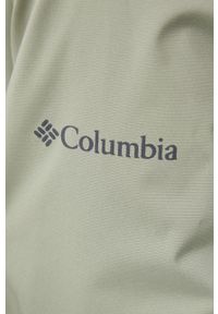 columbia - Columbia kurtka outdoorowa Sunrise Ridge kolor zielony przejściowa. Kolor: zielony. Materiał: materiał, tkanina. Długość: długie. Wzór: ze splotem