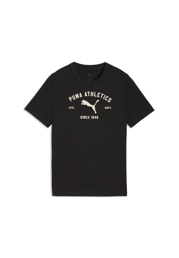 Puma - Młodzieżowa koszulka PUMA Class z grafiką PUMA. Kolor: czarny. Sport: joga i pilates