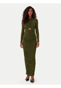 BARDOT Sukienka koktajlowa Aliyah 60119DB Khaki Regular Fit. Kolor: brązowy. Materiał: syntetyk. Styl: wizytowy