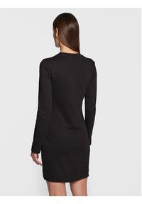Love Moschino - LOVE MOSCHINO Sukienka dzianinowa W5C0003M 4055 Czarny Regular Fit. Kolor: czarny. Materiał: bawełna, dzianina #5