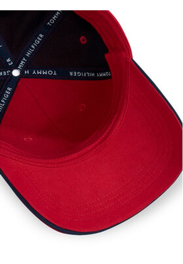 TOMMY HILFIGER - Tommy Hilfiger Czapka z daszkiem Th Corp Flannel 6 Panel Cap AM0AM13164 Czerwony. Kolor: czerwony. Materiał: materiał, bawełna