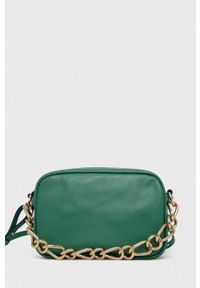 Red Valentino torebka skórzana kolor zielony. Kolor: zielony. Materiał: skórzane. Rodzaj torebki: na ramię
