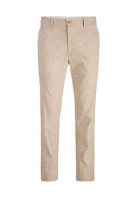 Jack & Jones - Jack&Jones Chinosy Riviera 12228724 Beżowy Slim Fit. Kolor: beżowy. Materiał: bawełna #4