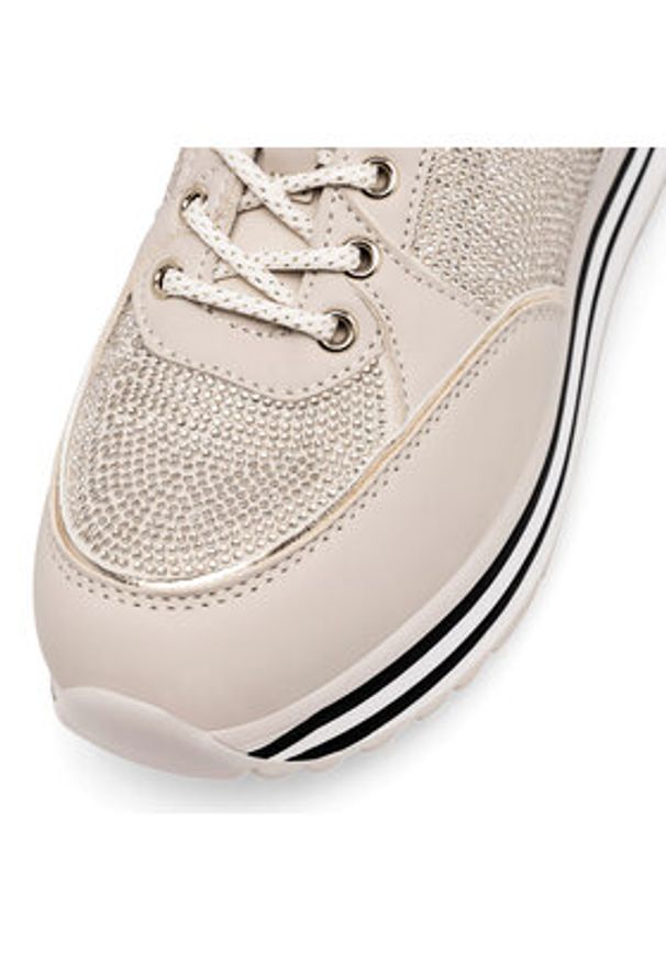 Eva Minge Sneakersy WYL3795-1 Beżowy. Kolor: beżowy. Materiał: skóra