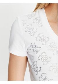Guess T-Shirt W3BI53 J1314 Biały Slim Fit. Kolor: biały. Materiał: bawełna #5