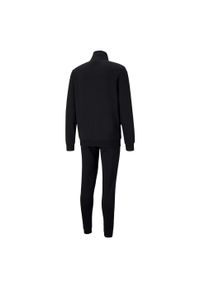 Puma - Dres Męski Gładki. Kolor: czarny. Materiał: dresówka. Wzór: gładki