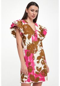 Liu Jo - Sukienka mini w kwiaty LIU JO. Wzór: kwiaty. Długość: mini