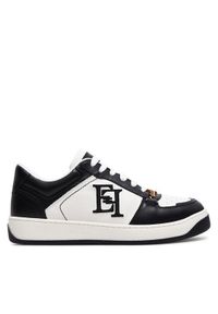 Elisabetta Franchi Sneakersy SA-54G-41E2-V390 Biały. Kolor: biały. Materiał: skóra