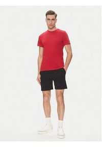 Kappa T-Shirt Logo Korpo Cafers 304J150 Bordowy Slim Fit. Kolor: czerwony. Materiał: bawełna