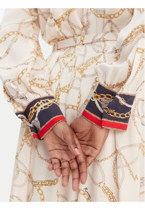 Marciano Guess Sukienka koszulowa 6RGT3 37439A Écru Regular Fit. Materiał: wiskoza. Typ sukienki: koszulowe