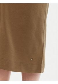 TOMMY HILFIGER - Tommy Hilfiger Sukienka koszulowa Gold Button WW0WW44617 Brązowy Regular Fit. Kolor: brązowy. Materiał: bawełna. Typ sukienki: koszulowe