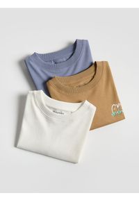 Reserved - Bawełniany longsleeve 3 pack - fioletowy. Kolor: fioletowy. Materiał: bawełna. Długość rękawa: długi rękaw #1